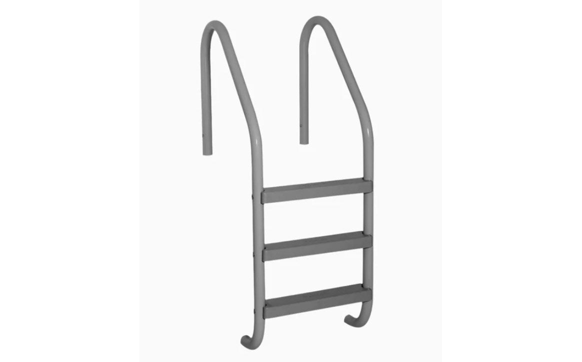 SĀFTRON | P-324-L3-GG | 24" x 53" Graphite Gray 3-Step Residential Pool Ladder