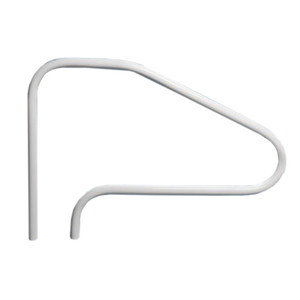 Saftron 52" x 32" White 3-Bend Cross-Braced Return-to-Deck Bend Above Water Handrail, CBRTD-352-W