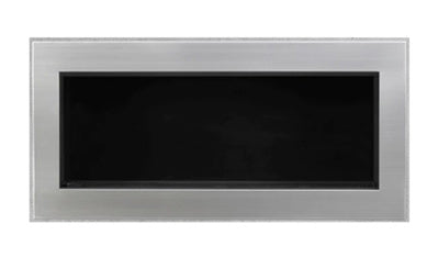 Napoleon Fireplace Surround with Premium Safety Barrier, Brushed Stainless Steel, for Vector 50 Fireplaces | SLF50SS