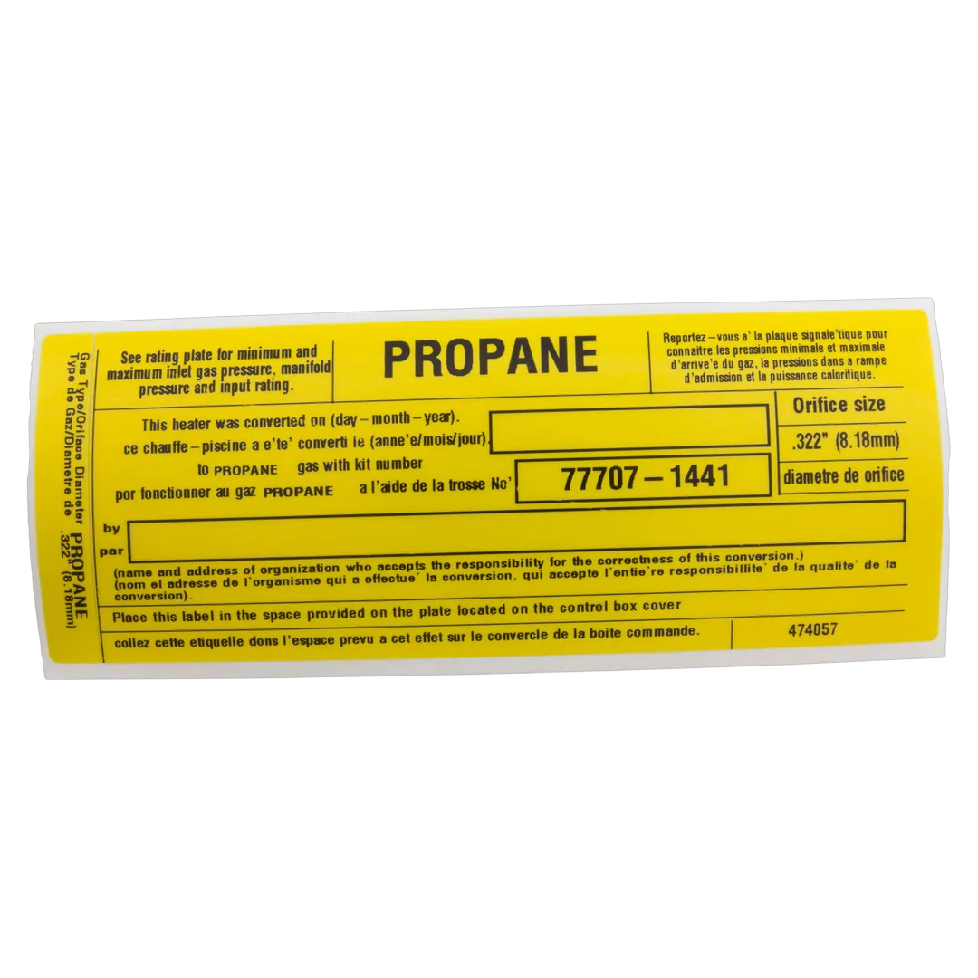 Sta-Rite 77707-1441 Natural Gas to Propane Conversion Kit