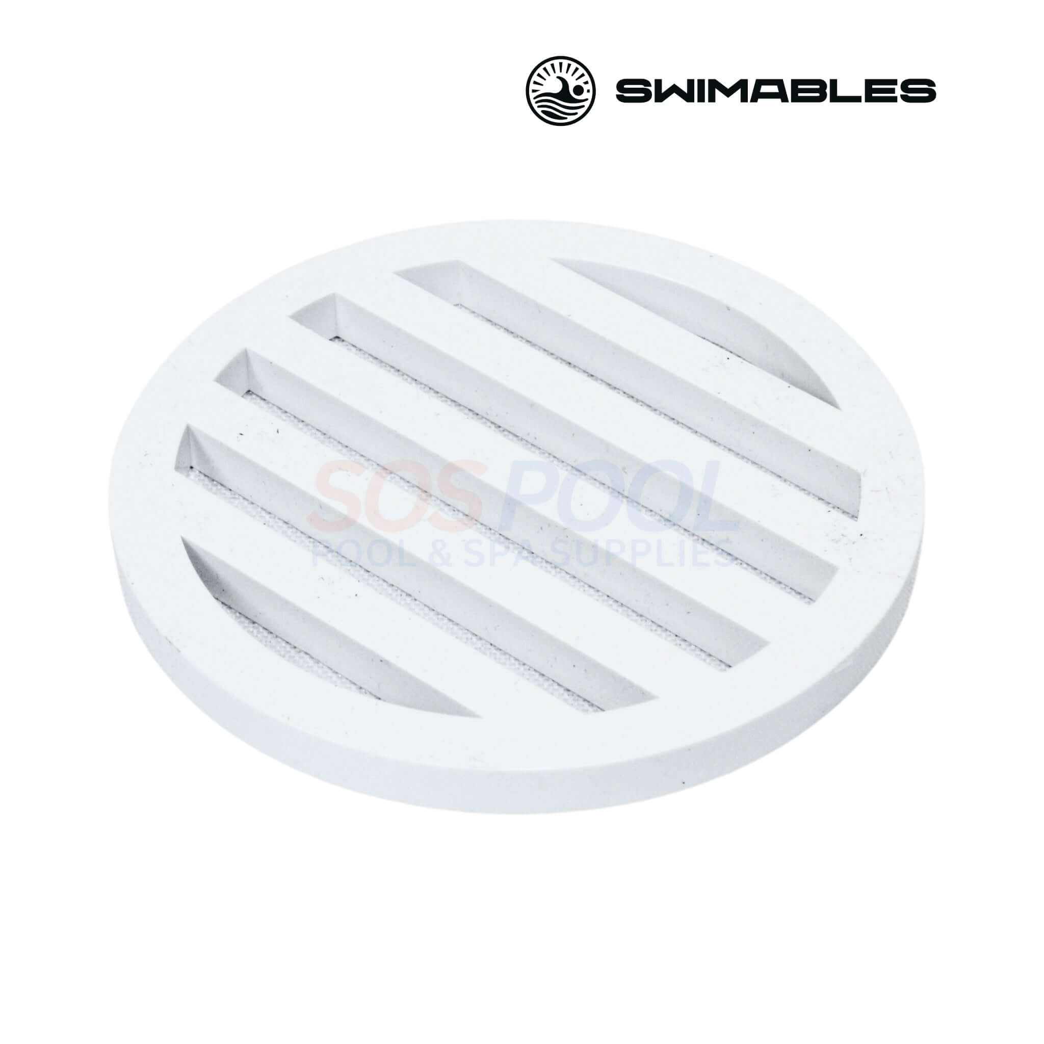 Swimables Round Deck Drain Cover | 3" | White | SW-95-992