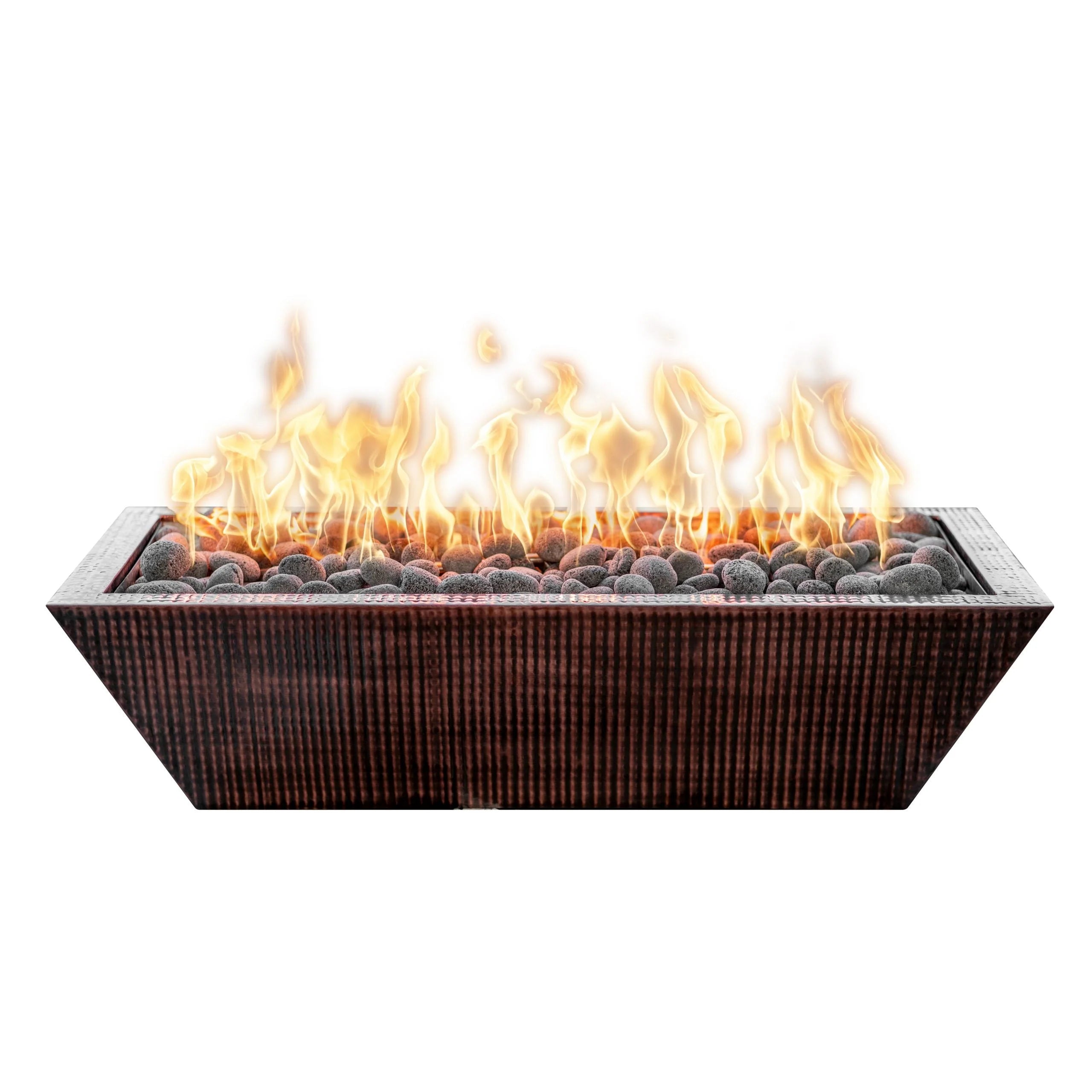 The Outdoor Plus Maya Linear Fire Bowl, 48", Rectangular, Copper | OPT-4820MCFO