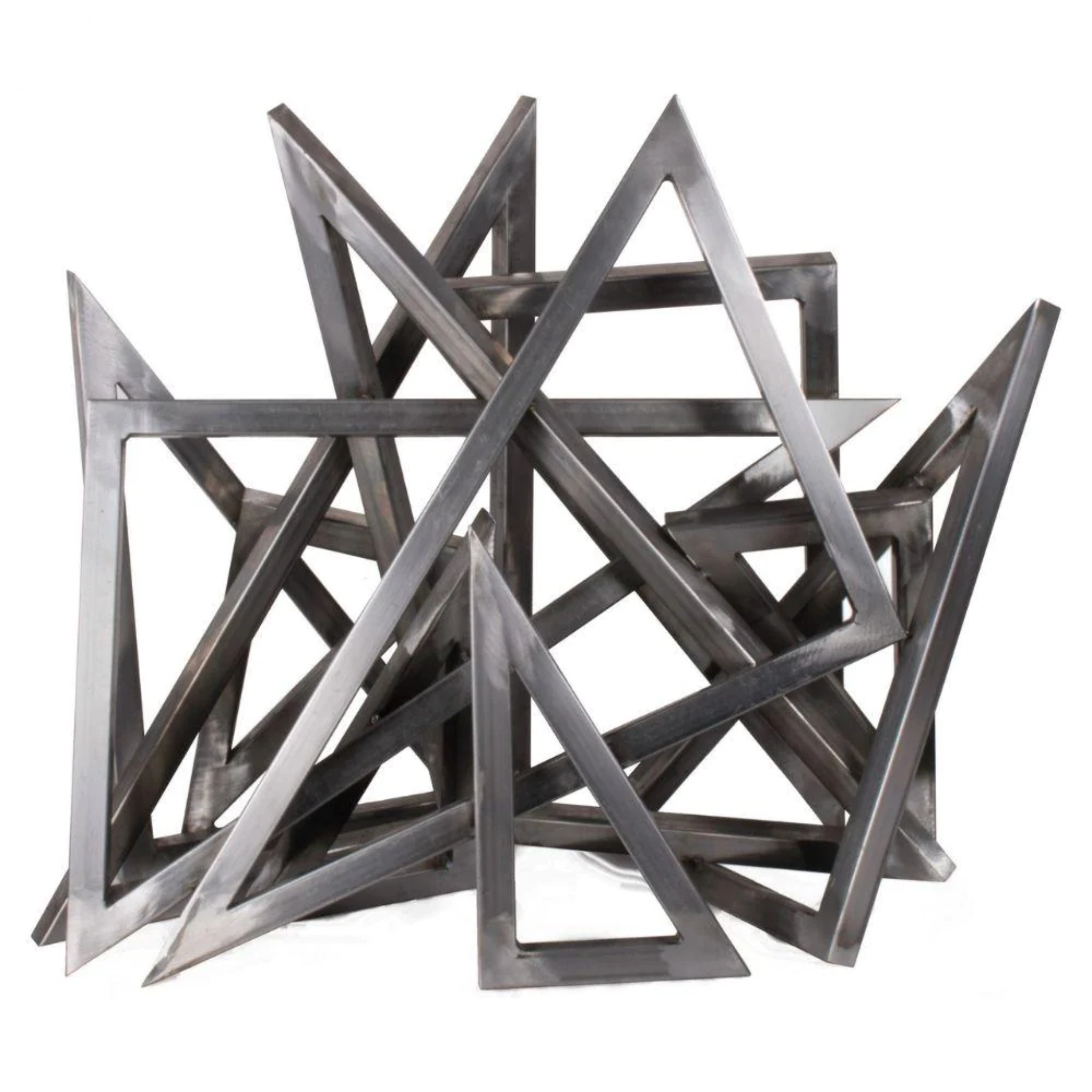 The Outdoor Plus Steel Triangles Fire Pit Ornament, 24" | OPT-STTRI24