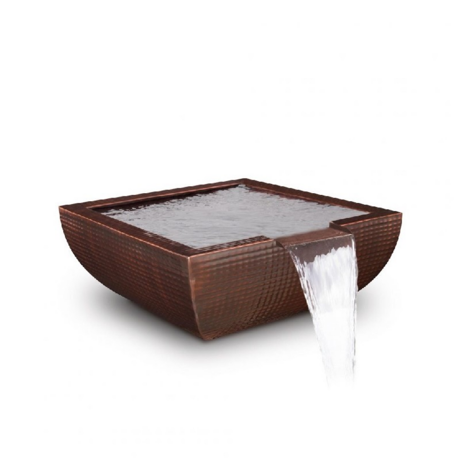 The Outdoor Plus Avalon Water Bowl, 24", Hammered Copper | OPT-24AVCPWO