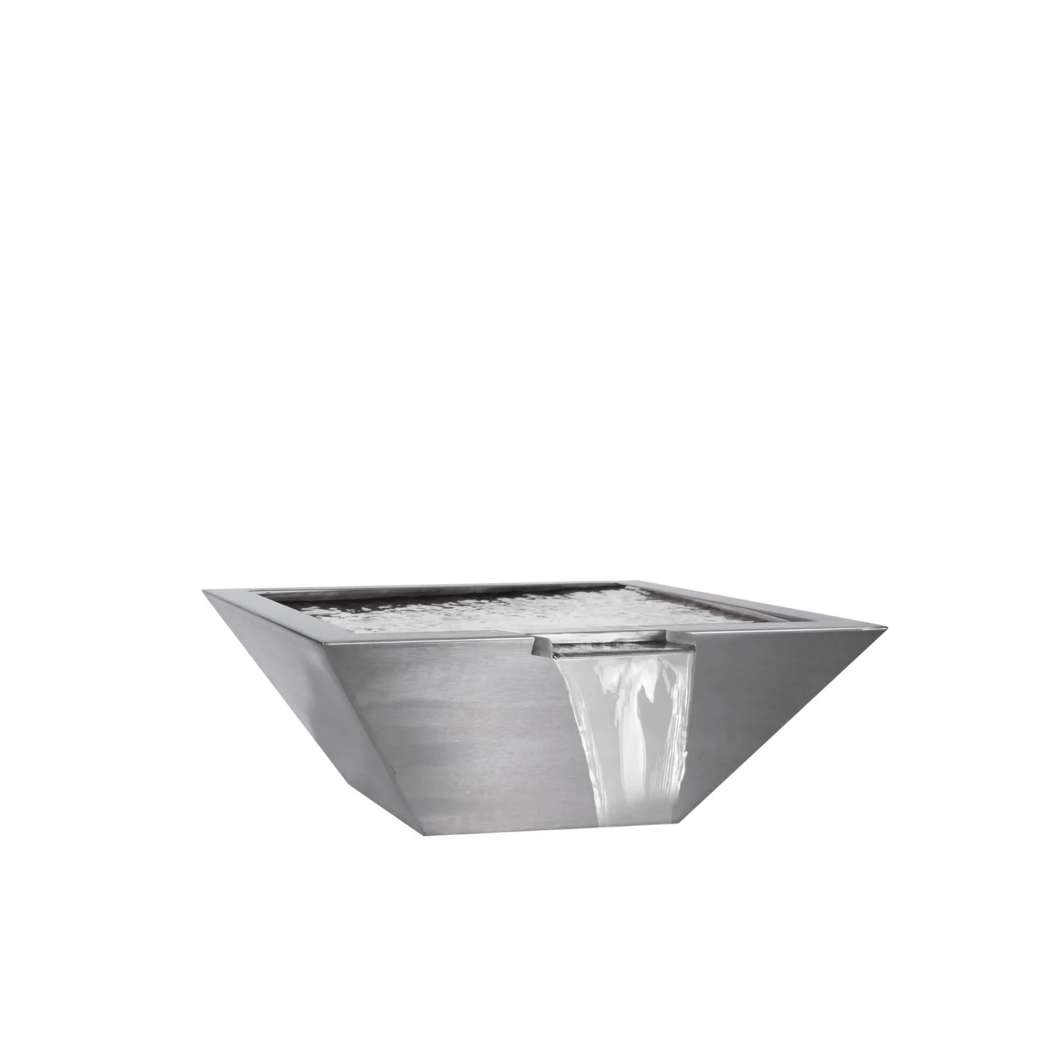 The Outdoor Plus Maya Water Bowl, 24", Stainless Steel | OPT-24SQSSWO