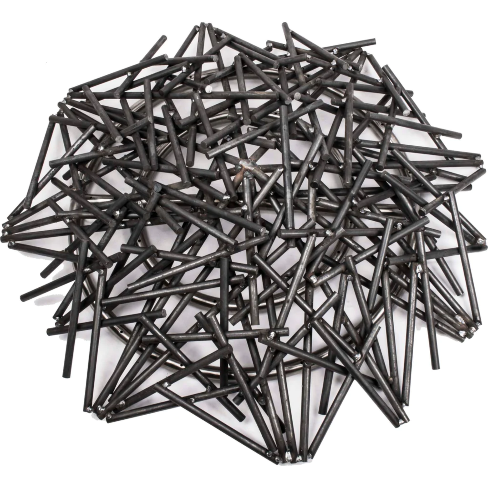 The Outdoor Plus Bird's Nest with 24" Stainless Steel Round Burner, 30", Milled Steel | OPT-30BNS