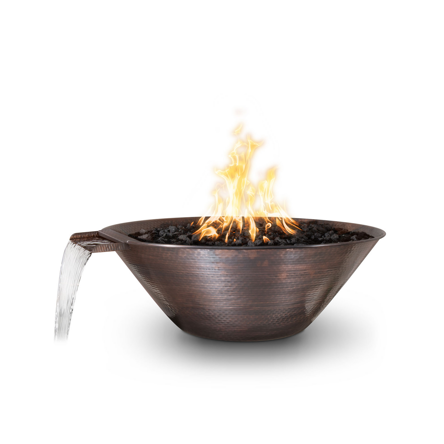 The Outdoor Plus Remi Fire & Water Bowl, Gravity Spill, 31", Round, Copper | OPT-31RCFOGS