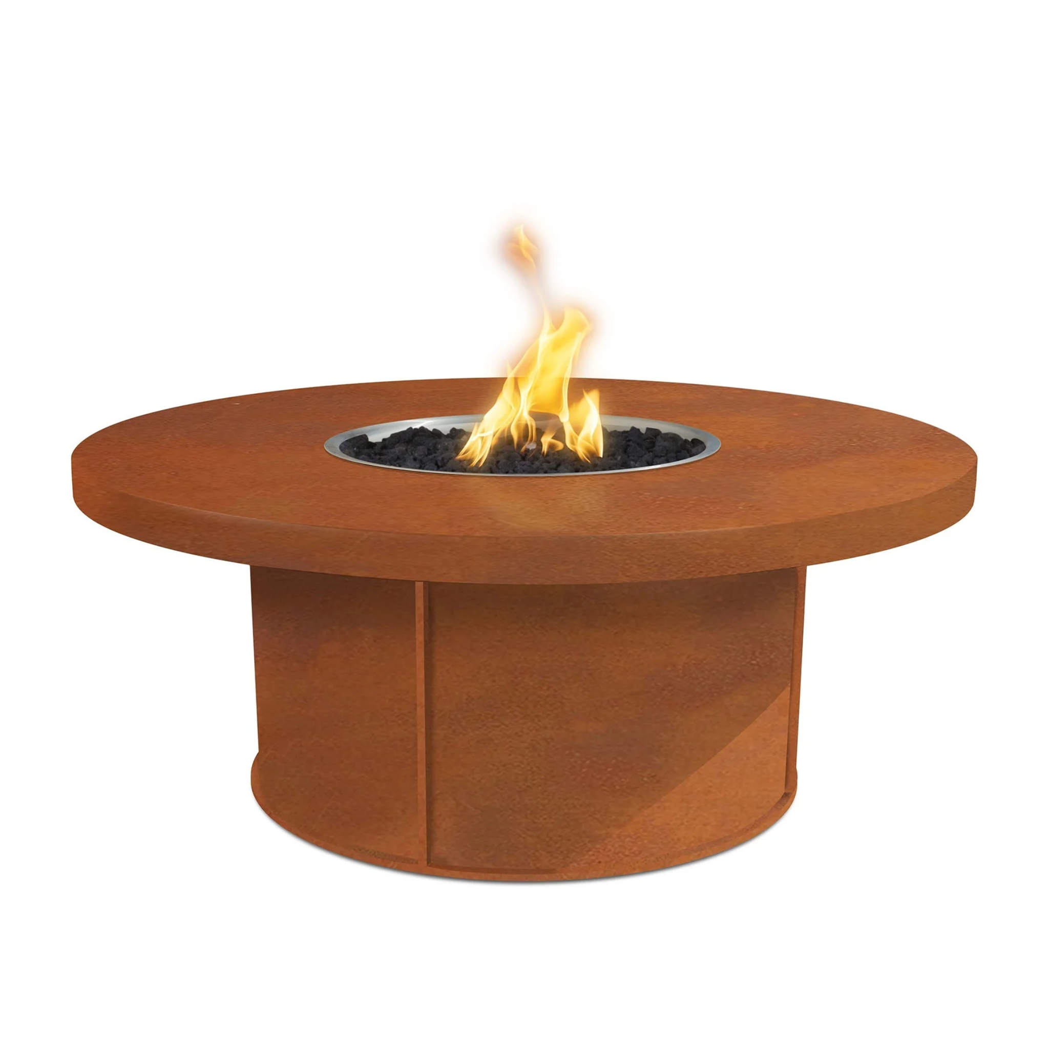 The Outdoor Plus Mabel Fire Table, 36", Round, Corten Steel | OPT-MABCS36