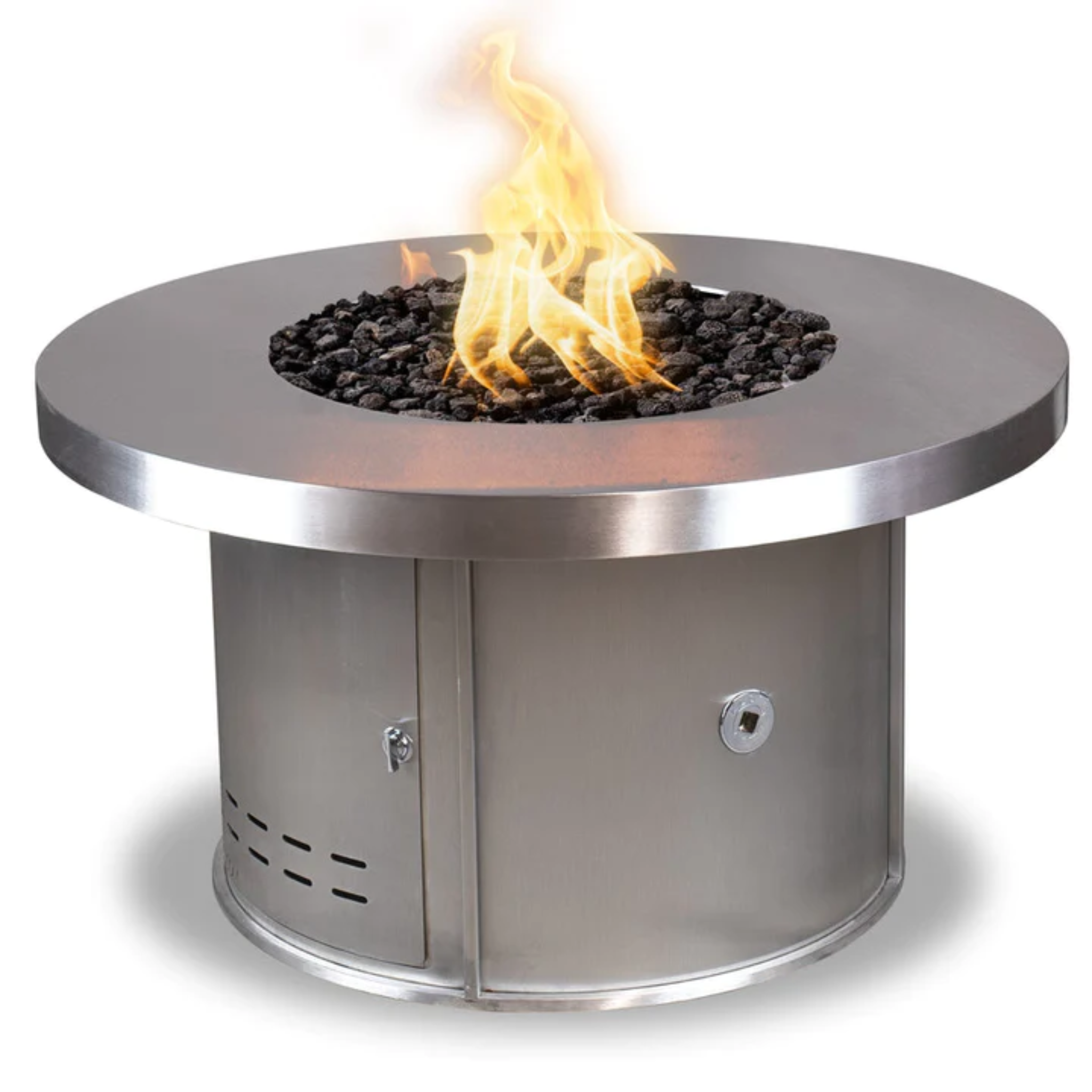 The Outdoor Plus Mabel Fire Table, 36", Round, Stainless Steel | OPT-MABSS36