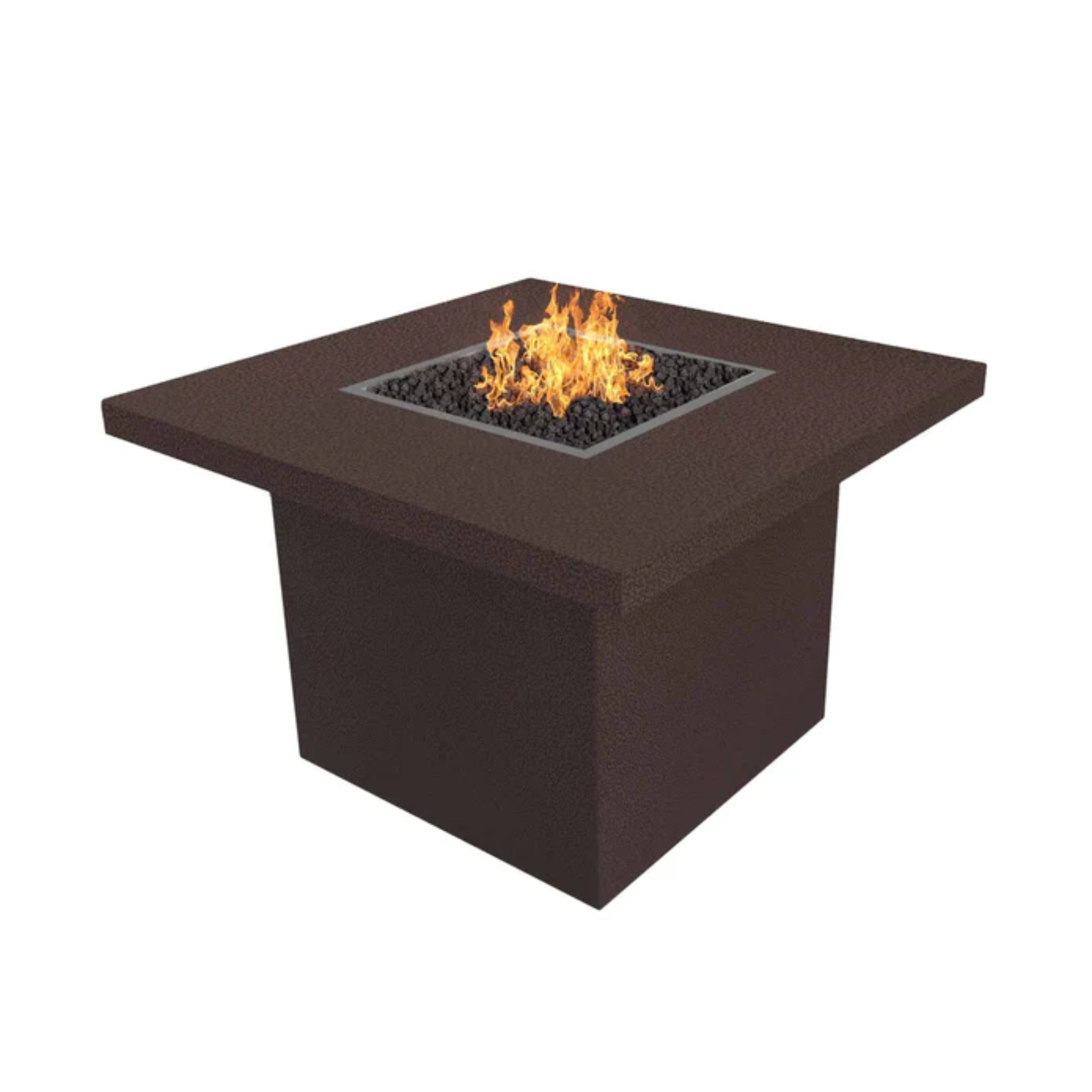 The Outdoor Plus Bella Fire Table, 36", Square, Corten Steel | OPT-BELCS36