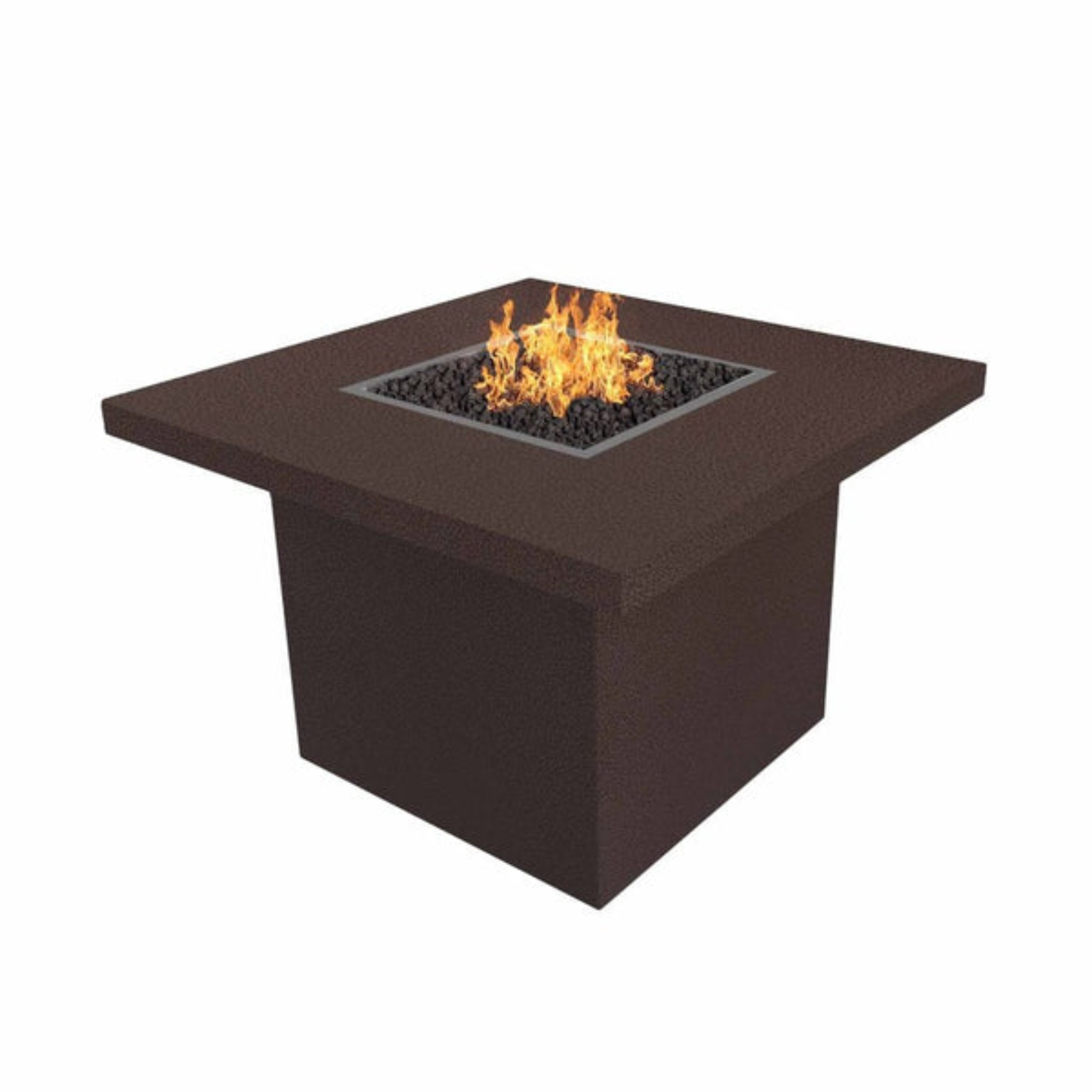 The Outdoor Plus Bella Fire Table, 36", Square, Stainless Steel | OPT-BELSS36