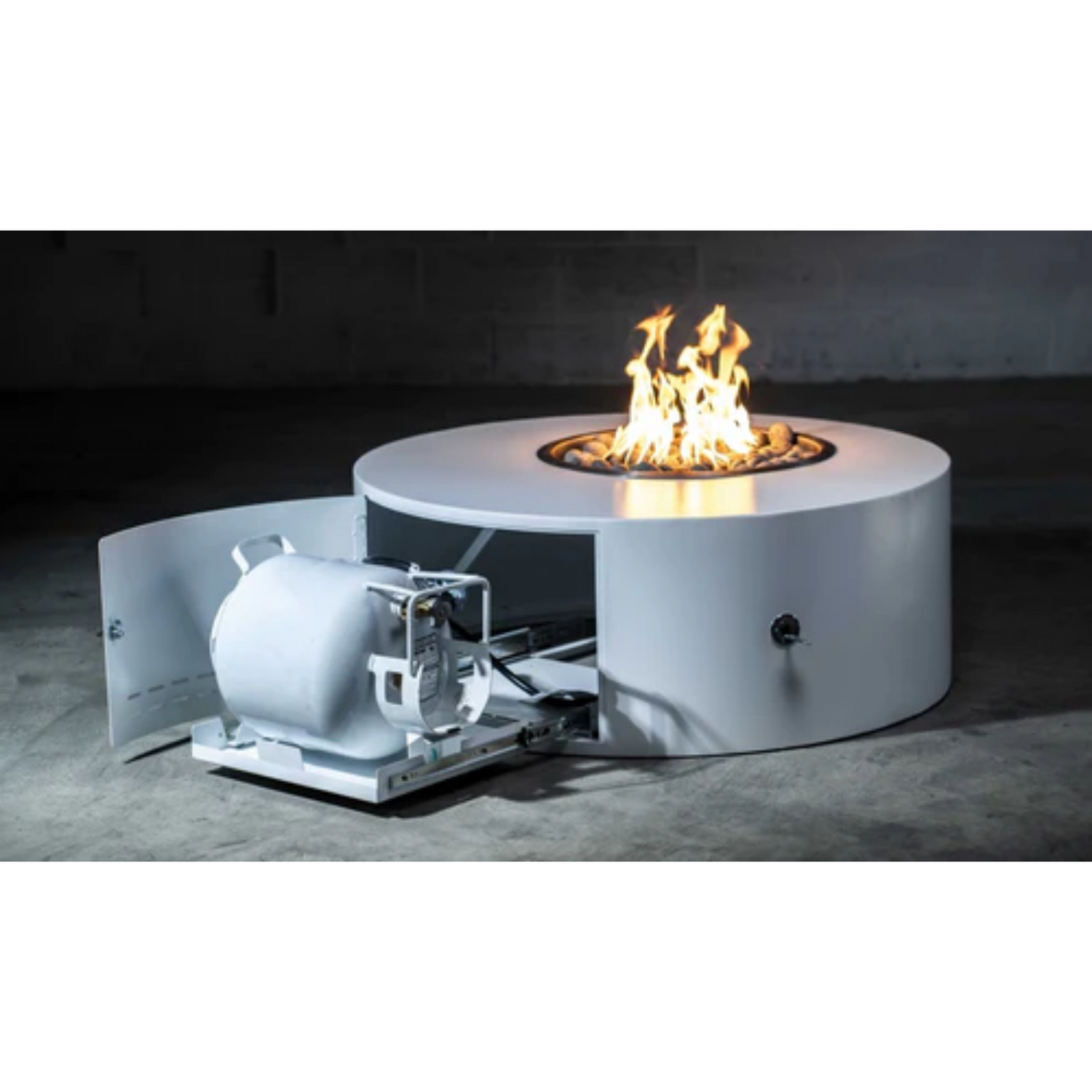 The Outdoor Plus Isla Fire Pit, 60", Round, Copper, Propane | OPT-IFPCPR60-LP