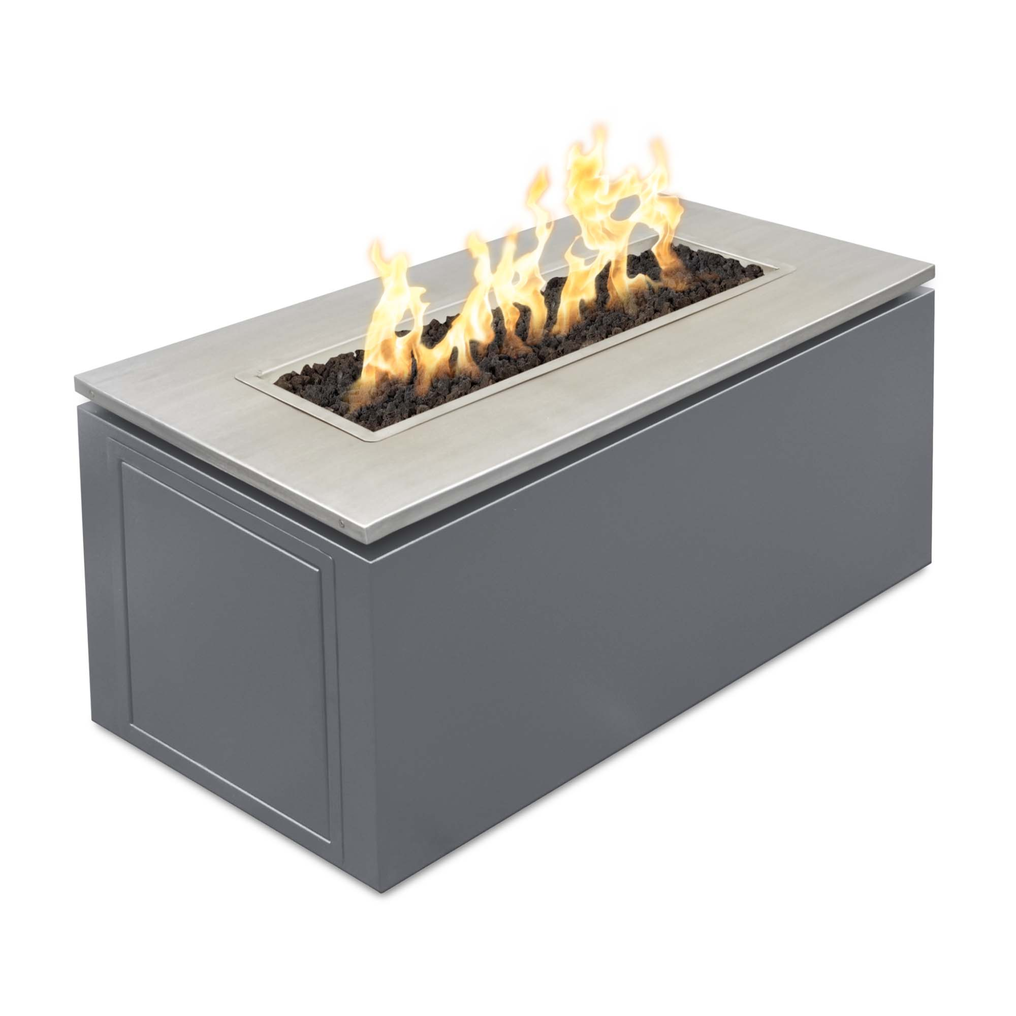 The Outdoor Plus Merona Fire Table, 46", Rectangular, Corten Steel | OPT-MCCS4622