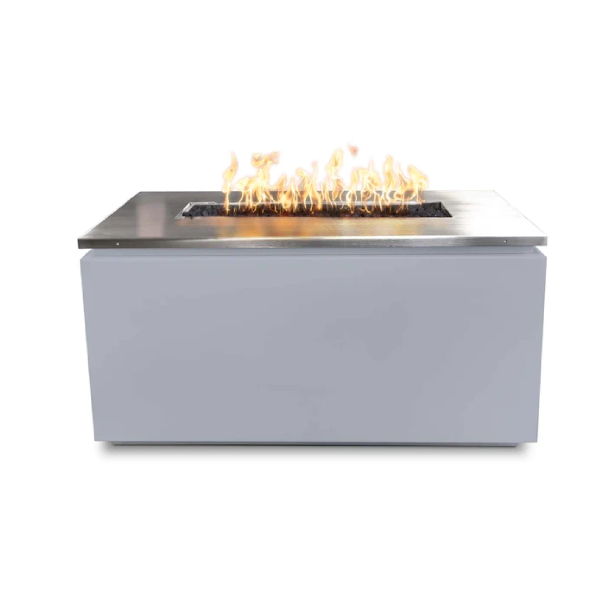 The Outdoor Plus Merona Fire Table, 46", Rectangular, Stainless Steel | OPT-MCSS4622