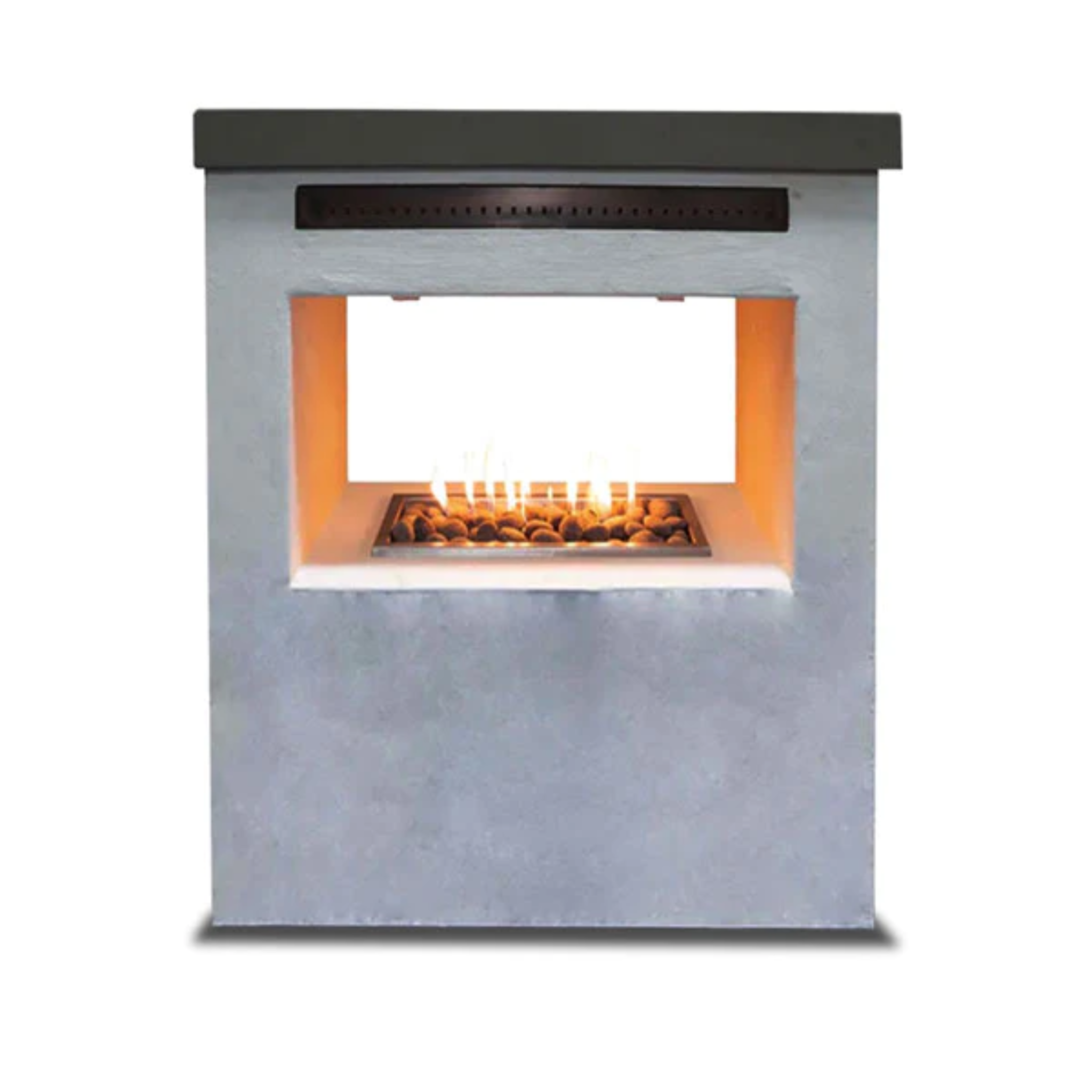 The Outdoor Plus RTF Fireplace, 48", Rectangular, Hardieboard & Steel Frame, Natural Gas | OPT-RTFFP48-NG