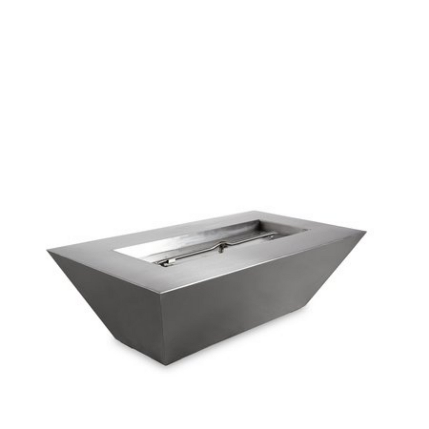 The Outdoor Plus Maya Linear Fire Bowl, 48", Rectangular, Stainless Steel | OPT-4820MSSFO