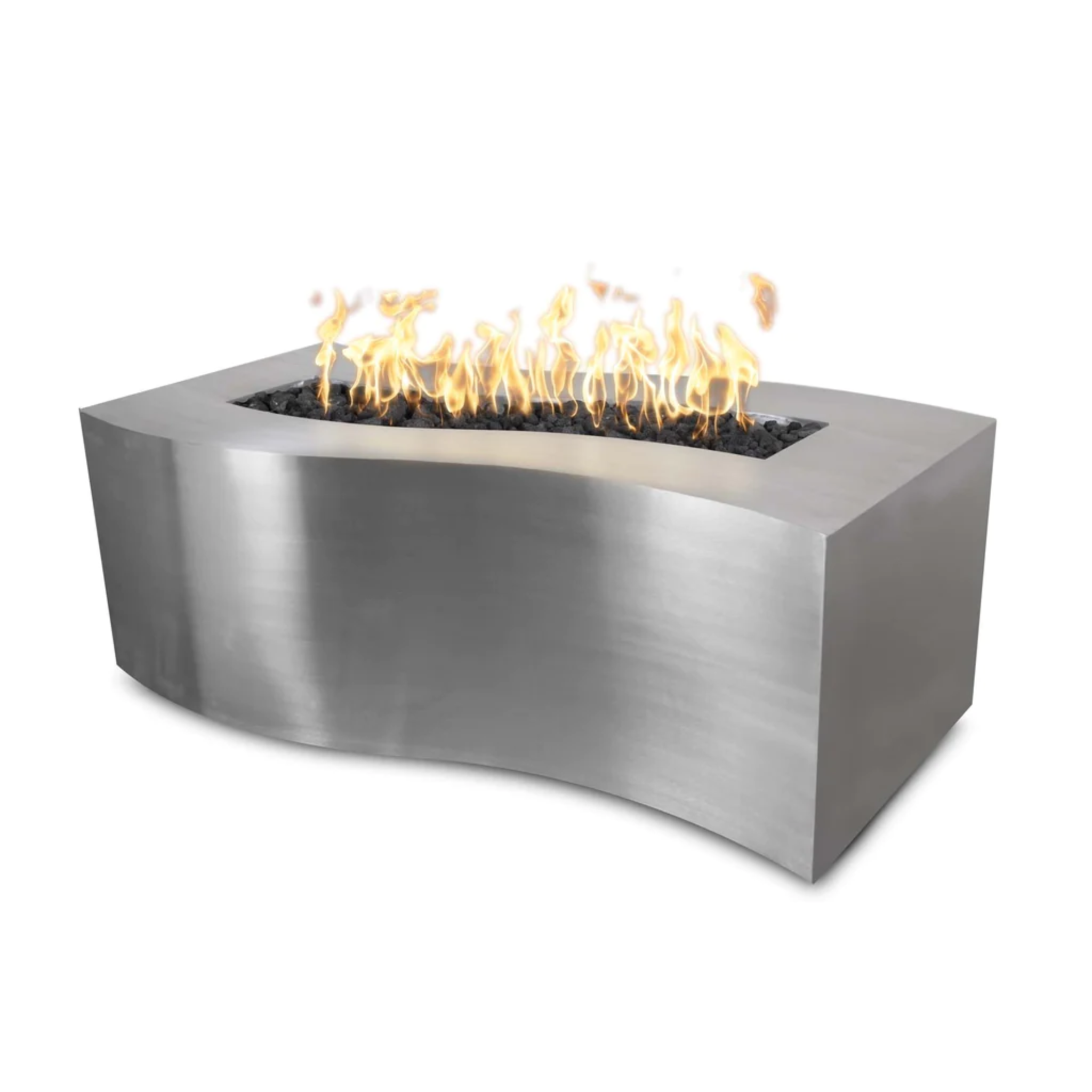 The Outdoor Plus Billow Fire Pit, 60", Rectangular, Stainless Steel | OPT-BLWSS60