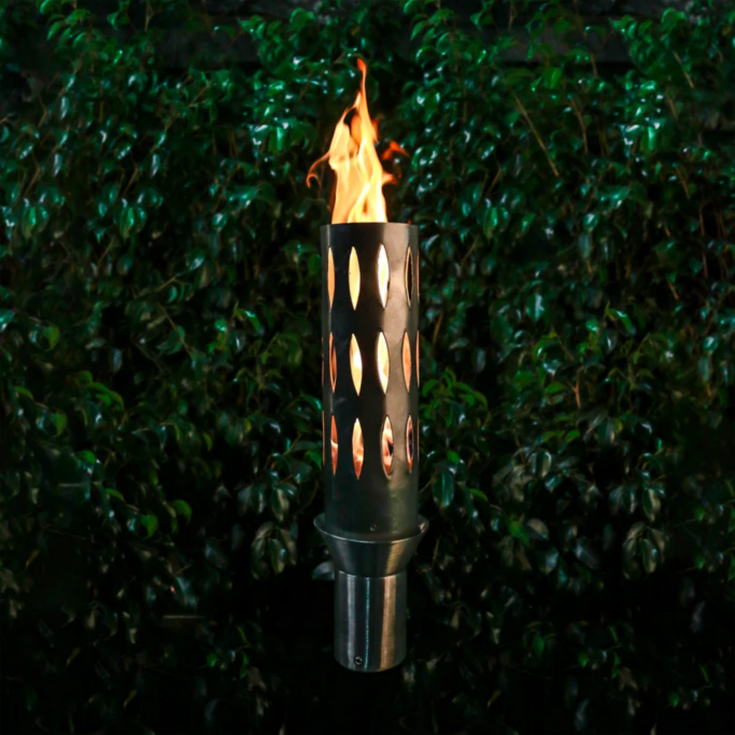 The Outdoor Plus Ellipse Original TOP Torch & Post Complete, Stainless Steel, Natural Gas | OPT-TPK1NG