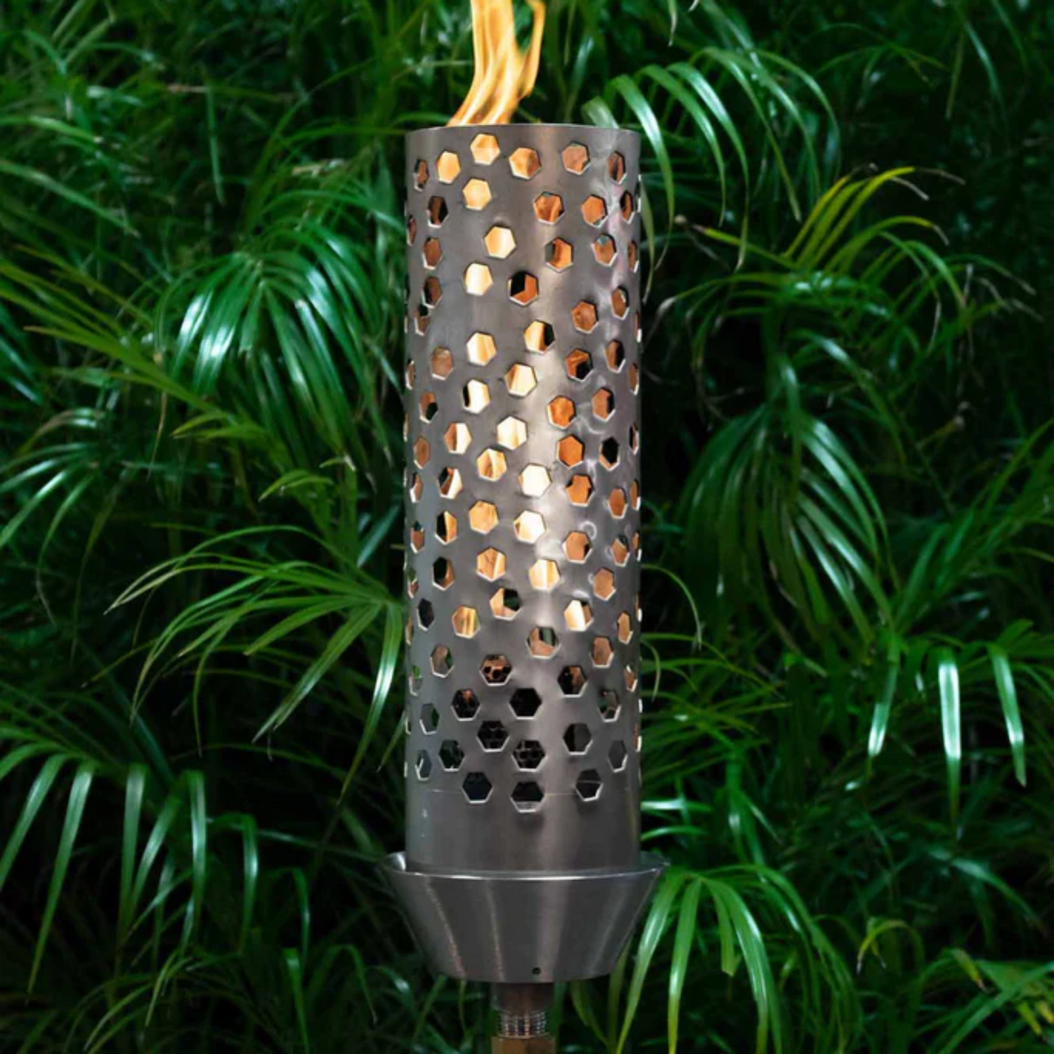 The Outdoor Plus Honeycomb Original TOP Torch & Post Complete, Stainless Steel, Natural Gas | OPT-TPK14NG