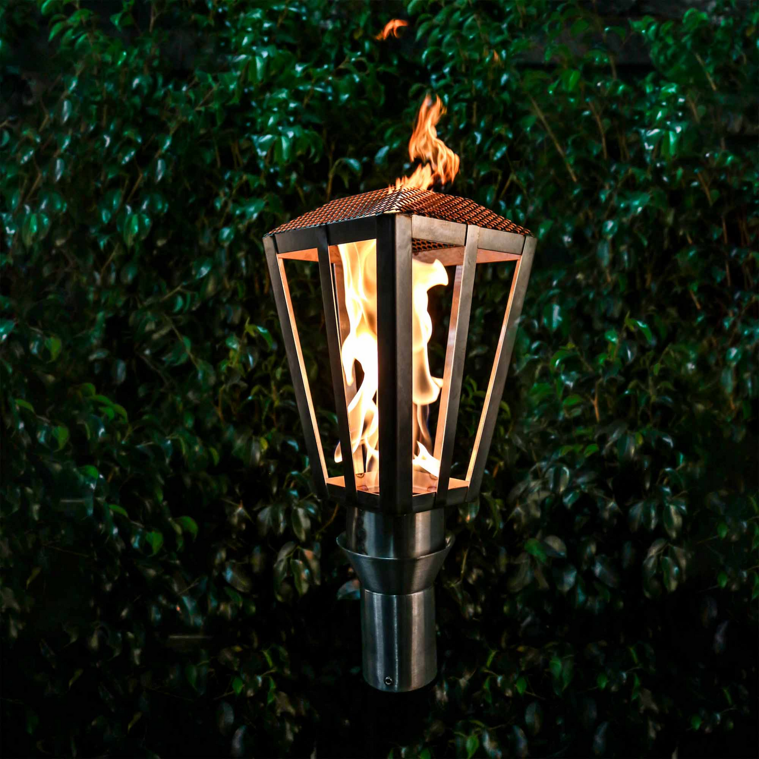 The Outdoor Plus Lantern Original TOP Torch & Post Complete, Stainless Steel, Propane | OPT-TPK6LP