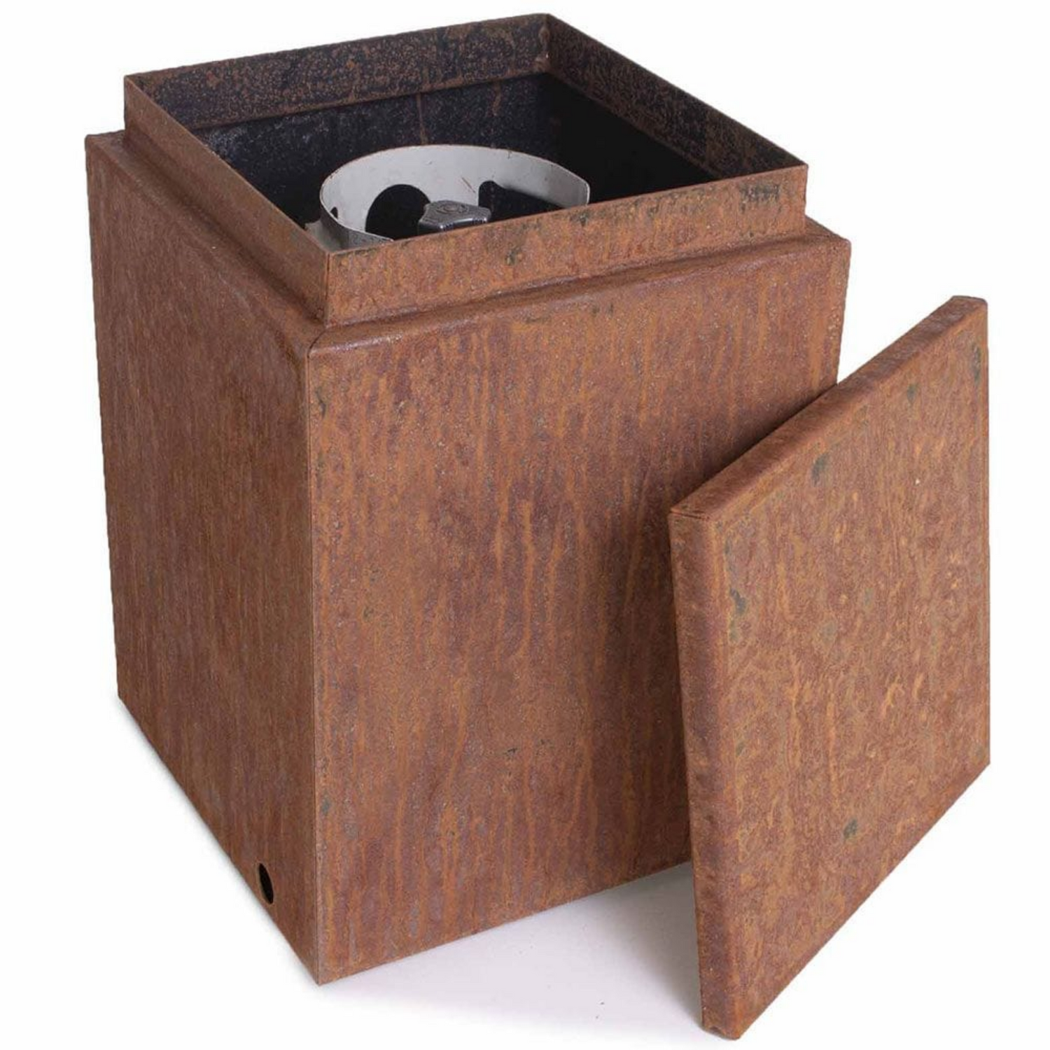 The Outdoor Plus Propane Tank Enclosure with Removeable Top, Corten Steel | OPT-LPHIDECS