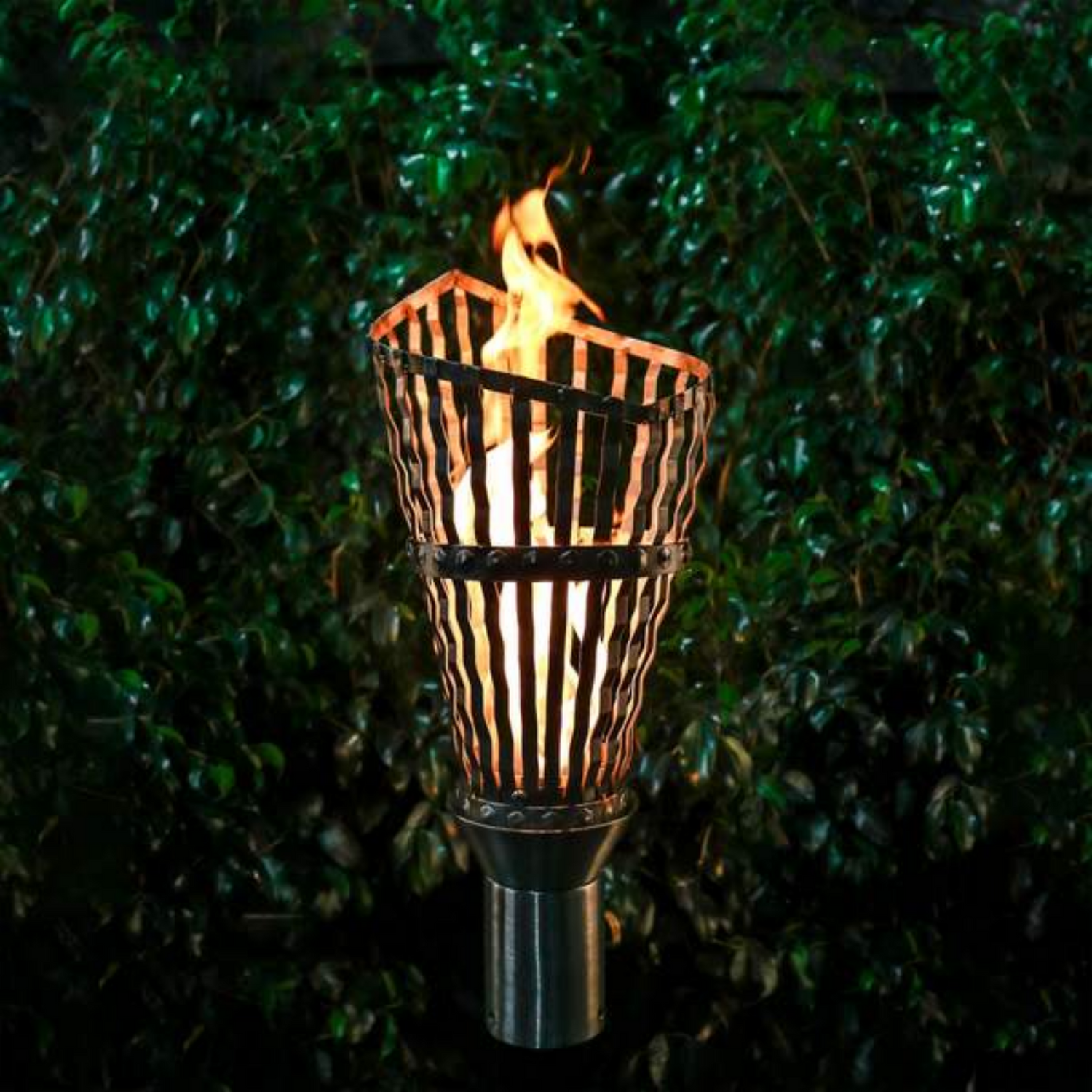 The Outdoor Plus Roman Original TOP Torch & Post Complete, Stainless Steel, Propane | OPT-TPK7LP