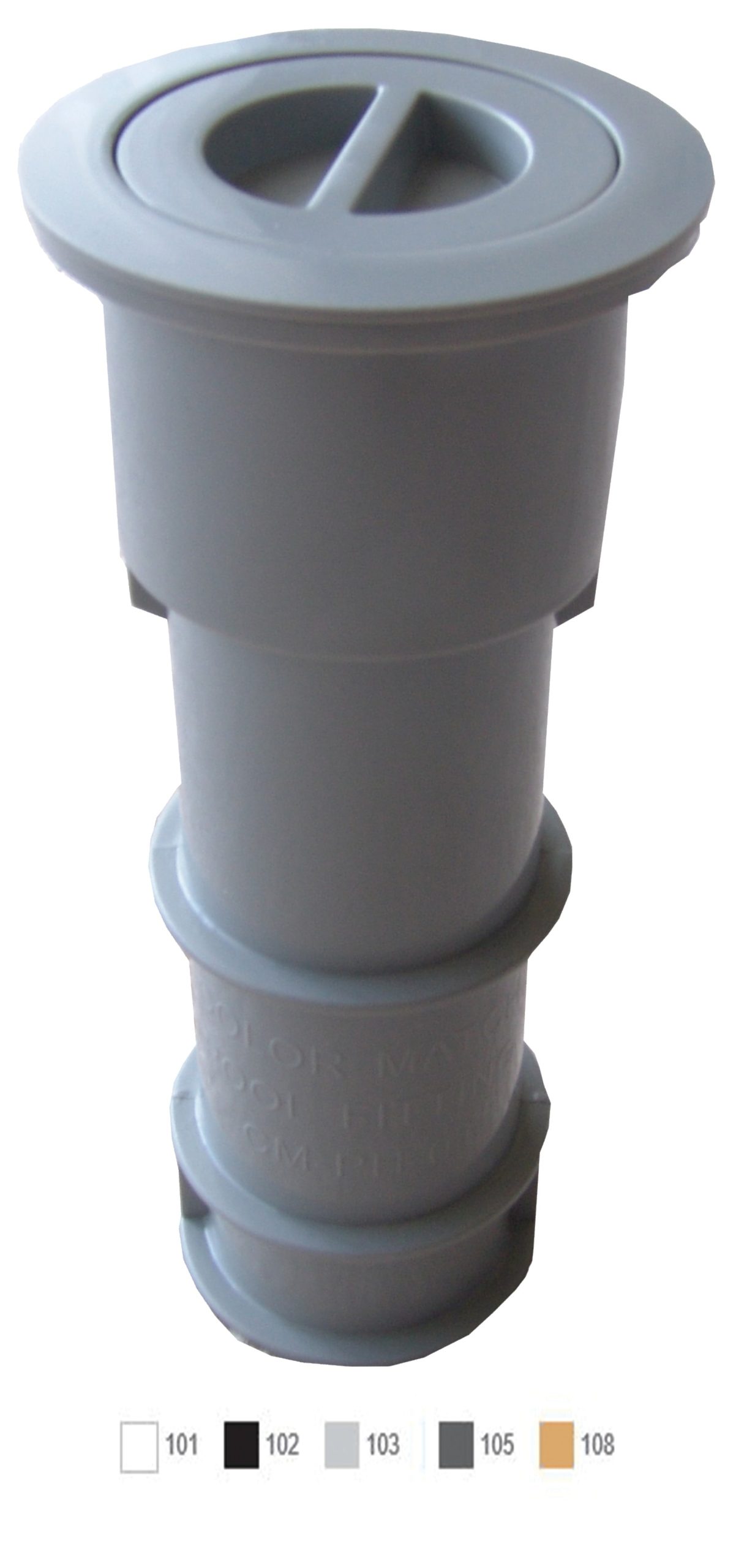 AquaStar 7 1/2" White Umbrella Stand with Sleeve and Center Cap