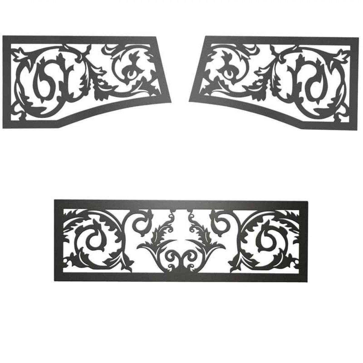 Napoleon Victorian Ornamental Insets, Metallic Black, for Vittoria | VOIK