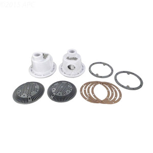 Hayward Gray 8" Suction Outlet Assembly, Pack of 2, WG1049AVDGRPAK2