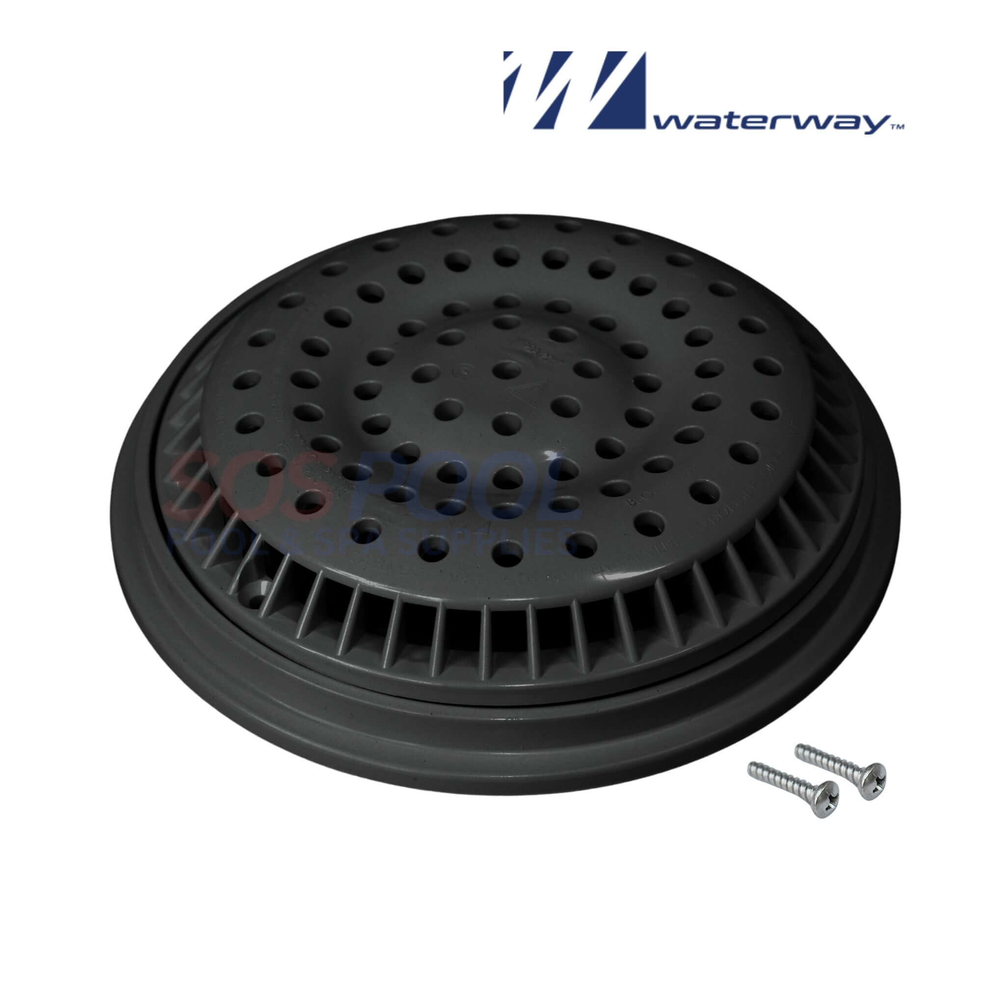 Waterway Main Drain Anti Vortex Cover and Frame | Black | 8" | 640-2311BV