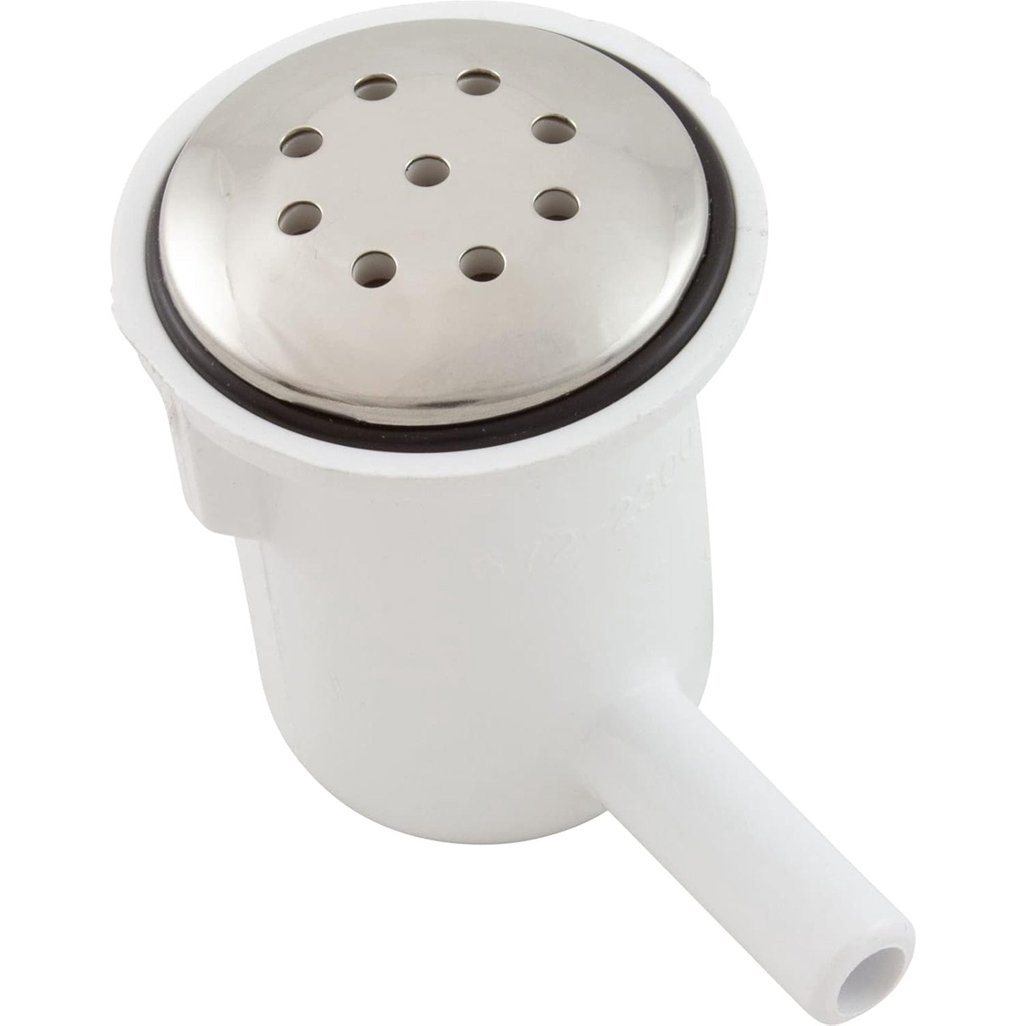 Waterway Plastics Top Flo Air Injector, Barbed Elbow, Stainless Escutcheon | 670-2350