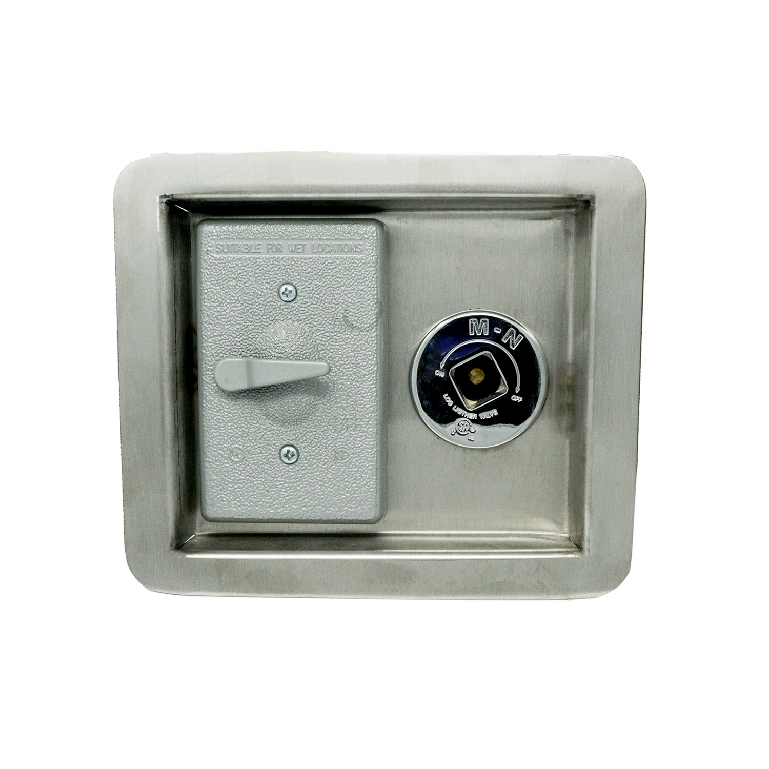 The Outdoor Plus Weatherproof Switch with Key Valve, Recessed Panel | OPT-WPS110VKVRP