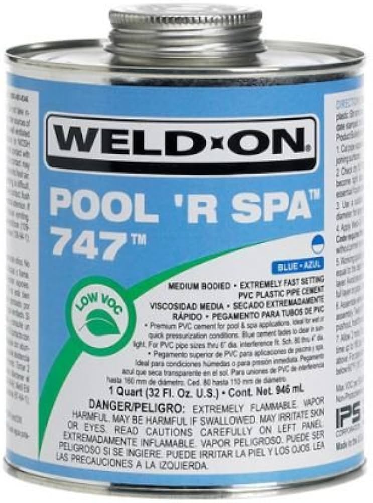 Weld-On 747 1 Pint PVC Cement Blue