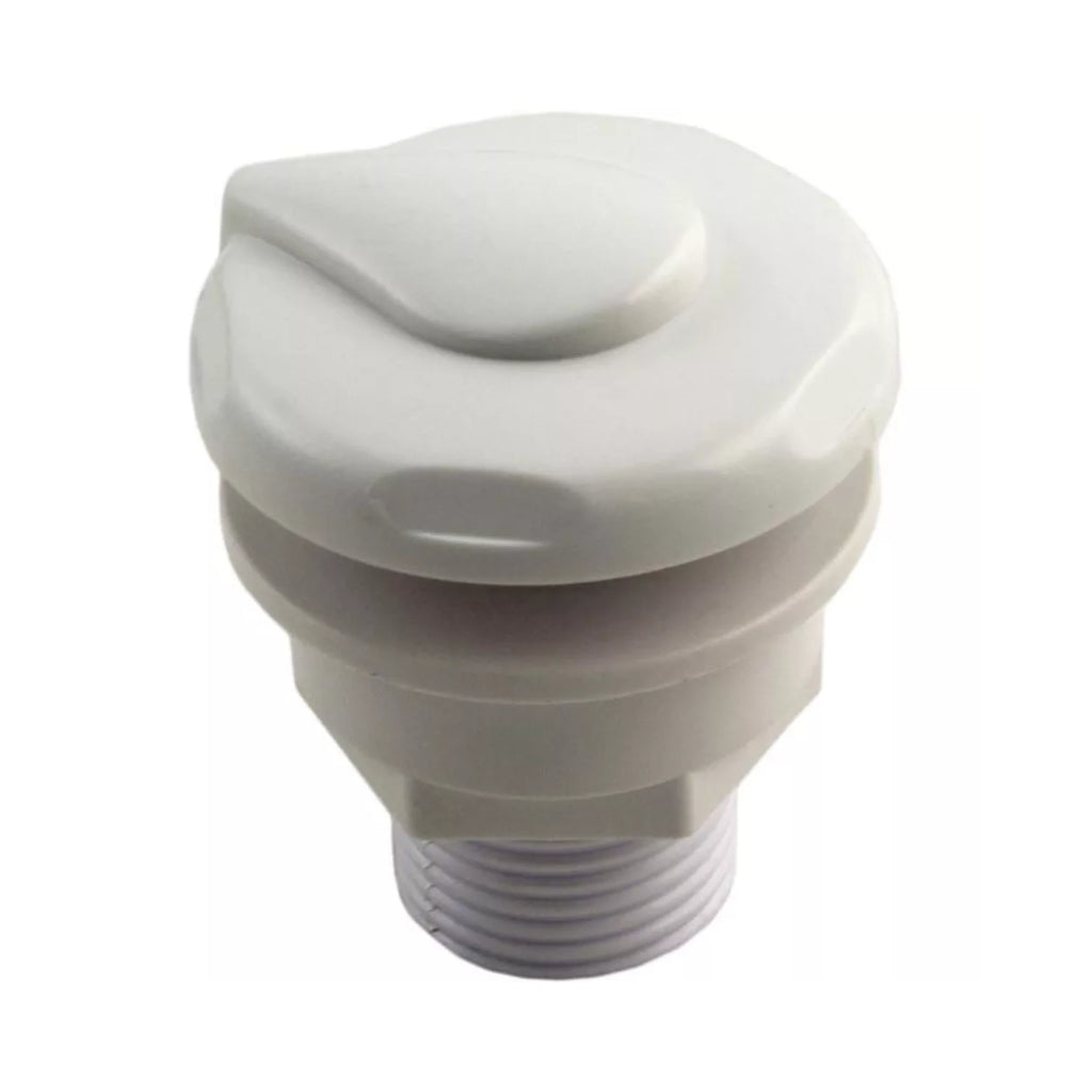 Custom Molded Products Slim Gunite Spa Air Control, 1/2", White | 25099-000-000