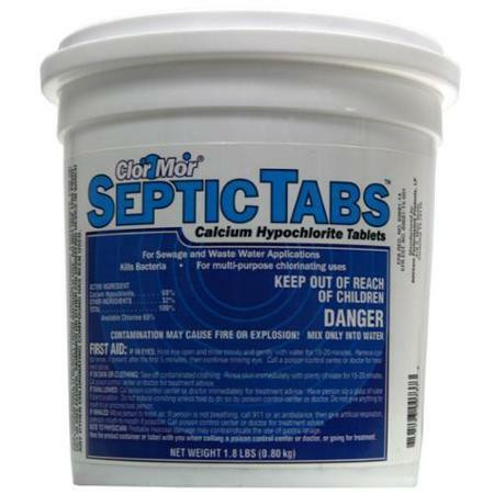 Clor Mor Septic System Chlorine Tablets Case of Four 1.8 Pound Buckets