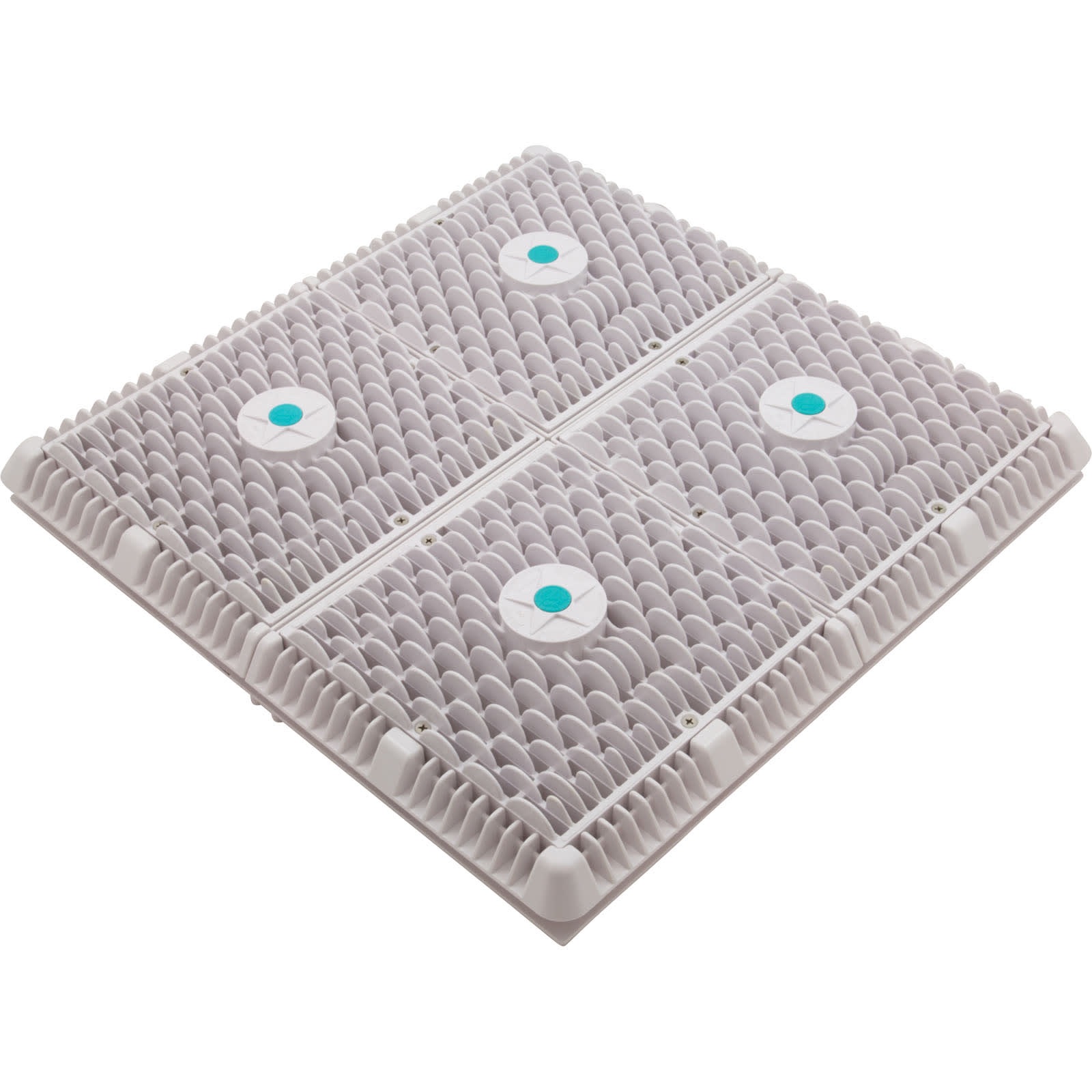AquaStar 18" Square Wave Anti-Entrapment Suction Outlet Cover; White