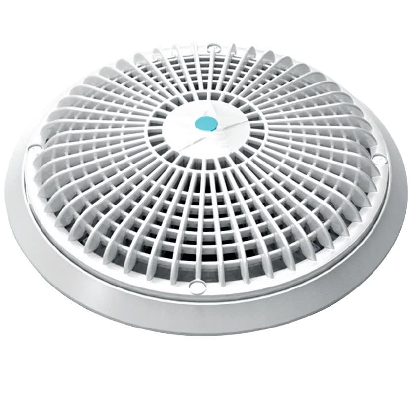 AquaStar 10" Universal Round Main Drain Cover with Universal Adapter Kit, White