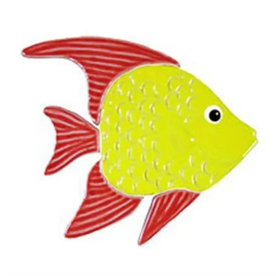 Artistry In Mosaics Aquatic Line Red Caribbean Reef Fish Mosaic Tile - Small