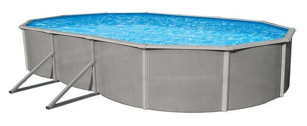 Belize Oval Above Ground Swimming Pool 52" Deep with 6" Top Rail