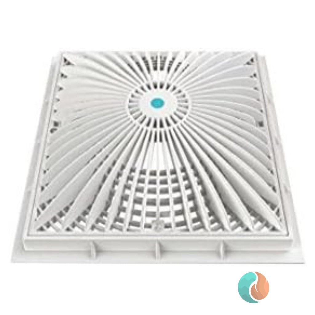 AquaStar Square MoFlo Suction Outlet Cover, 12", White | 12MF101