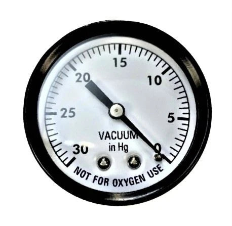 Super-Pro | 85030BU | 2" Vacuum Gauge 0-30 inHg Back Mount
