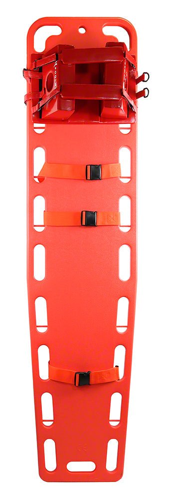 Backboard/Spineboard With Straps and Head Immobilizer - Orange Combo (NJ Compliant)