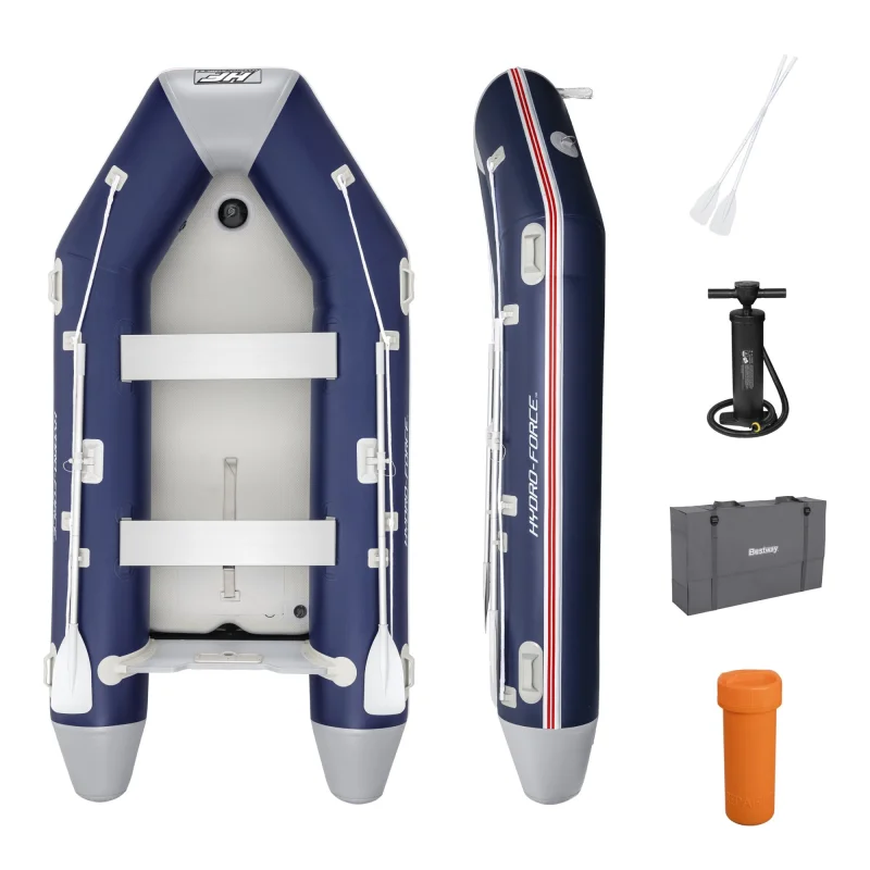 Bestway Hydro-Force Mirovia Pro Inflatable 5 Person Outdoor Water Raft Boat Set