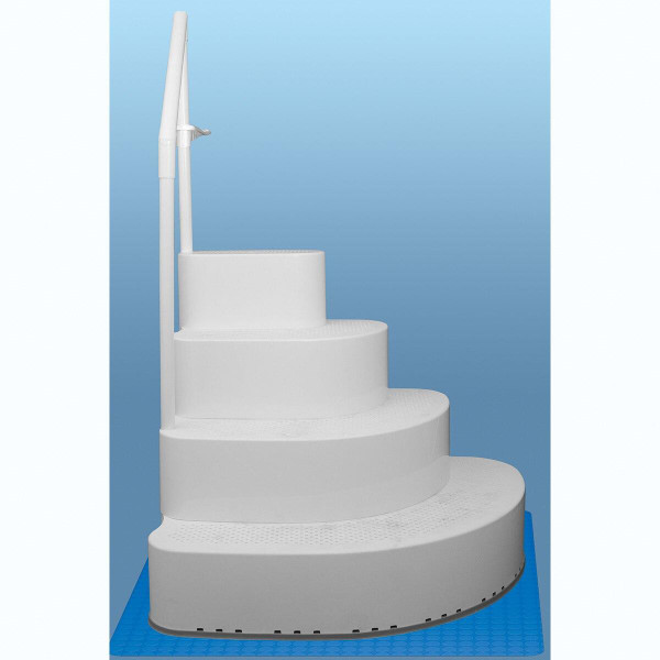 Wedding Cake Step in a Box with Single Handrail