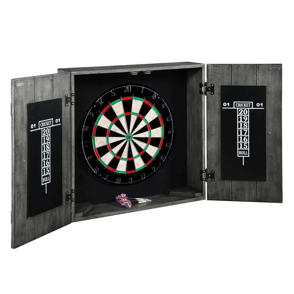 Drifter Solid Wood Dartboard & Cabinet Set