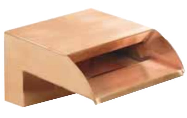 Bobê 12" Radius Copper Scupper, Smooth Flow