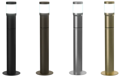 PAL Warm White Bollard Light with 15' Cable Bronze Finish, 45-PAL-GL9-WW-PLC-5-BRZ