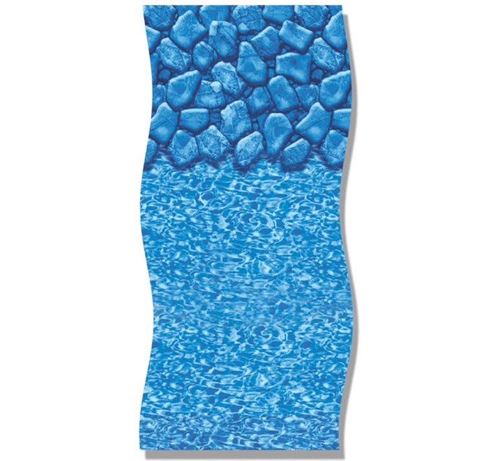 Swimline 15'x30' Oval Boulder Swirl Overlap Liner, 48-52" Depth (HG)