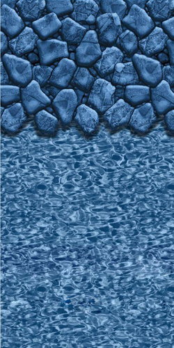 Swimline 12' Round Boulder Swirl 48"-52" Overlap 25GA Liner