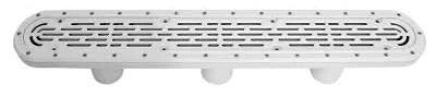 AquaStar | 32CDFL101 | 32" Channel Drain with 3 Port Sump/Flat Grate Anti-entrapment Suction Outlet Cover (VGB Series) | White